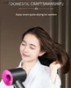 Elektriskt hårtork Leafless hårtork Konstant Anion Electric Blow Dryer Professional Hair Care Tool 5 Bilagor Multifunktion Hårstil Tool T240323