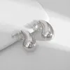 Rug oorbellen Franse lichte luxe druppel watervormige oorclip geen gaten eenvoudige gladde vrouwelijke sieraden