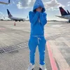 デザイナーSyna World Hoodie Tracksuit Sports Set短袖ショーツプルオーバーパンツメンズレディートY2K TEESショートセットグラフィックティーヒップホップシナワルドスウェットシャツ