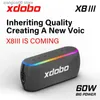 Portabla högtalare 60W High Power XDOBO X8 III Bluetooth -högtalare IPX7 utomhusvattentät populärt subwoofer Parante Bluetooth med RGB Light Boombox T240323