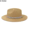 Szerokie brzegowe czapki wiadra czapki białe damskie słoneczne kapelusz lato szerokie grzbiet słomiany kapelusz plażowy duży rozmiar 60cm nowy jazz hat chapeu femino praia 24323
