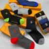 Herrensocken aus Baumwolle – Designer-Sportmuster, lässige Frühlings- und Herbstmode, bequem und atmungsaktiv