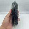 Estatuetas decorativas natural fluorite cristal quartzo pedra ponto cura tratamento de varinha hexagonal