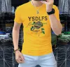 Designer Tops Tshirt Hommes T-shirts Casual Robe Grande Broderie Vêtements D'affaires À Manches Longues Slim Revers Tee