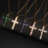 Daihe groothandel nieuwe religieuze sieraden micro zirkoon hanger kruis titanium stalen ketting