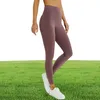 Strój jogi L85 Naked Material Pants Pants Solid Color Sport Gym Zniszcz legginsy o wysokim talii Elastyczne fitness dama ogólne rajstopy WO5890974