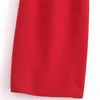 Abiti casual Abito formale semplice ed elegante con spacco Canotta da festa Rosso Midi Donna Senza maniche lungo da donna