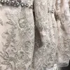 Casual Dresses Summer Women's Dress Silver Bling Sequin Embroidery Crastal Elegant Long Sleeve V Neck Wrap Hip Skirt Suit Holiday Party