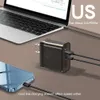 38W Transparent Case Charger Suitable for Xiaomi Mobile Phone Head Tablet British Standard QC3.0 Fast Charging Adapter