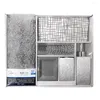 Shower Curtains Mainstays 17-Piece Gray Weave Polyester/Ceramic Curtain & Bathroom Accessory Set