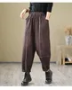 Jeans da donna Donna Autunno Retro Tempo libero Contrasto Flash Streetwear Patchwork Elastico in vita Tasca Lavaggio Mamma Pantaloni Harem alti