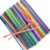 Disposable Cups Straws 100pcs Multicolor Drinking Home Bar Party Cocktail Drink Straw Rietjes Plastic Paille Jetable En Plastique