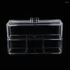 Cosmetic Bags Dustproof Acrylic Makeup Cotton Pad Swab Storage Case Jewelry Box