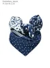 Handkerchiefs Deep blue polka dot flower printed natural silk scarves womens spring autumn twill silk hijab real silk scarves handkerchief L240322