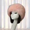 Bérets une pièce capuche chapeau moelleux fausse fourrure hiver femme avec forme de dôme coupe-vent chaud extérieur casquette pour dame confortable protection de l'oreille