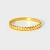 Bangle Stijlvolle roestvrijstalen 18k vergulde geometrische gesparmbanden voor vrouwen Aantasting Gratis armband sieraden cadeau