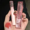 Lipgloss, Kirschrosa, Spiegel, Wasserglasur, transparentes Glas, Öl, wasserdicht, flüssiger Lippenstift, nacktes Braun, klare Tönung, Make-up