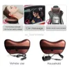 Massaging nek kussenweren verwarming nek massagemassagekussen shiatsu cervicale kussen massager warmte elektrische rug lumbale kussen rollen hoofdsteun voor auto's reizen 240323