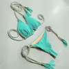 Badeanzug weiblicher würziger Mädchen Bikini Split Körper sexy Dreieck doppelseitig Kontrast Beach Bikini Bikini Badeanzug drei Punkte Stil