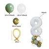 Kit de ballons vert Olive, 26 pièces, décoration de fête, avec chiffres blancs, boules en aluminium pour enfants, anniversaire, réception-cadeau pour bébé, fournitures pour la maison, DIY