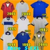 1982 Италия Классические ретро футбольные майки ROSSI 1990 1994 1998 2000 R.BAGGIO MALDINI Тотти Дель Пьеро 2006 Каннаваро Матерацци Неста Пирло Индзаги Буффон Футбольная футболка