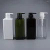 化粧ブラシ650ml四角補充可能なプラスチックポンプボトルシャンプーローションコンテナ