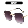 2 pcs Fashion luxury designer Rimless Sunglasses cutting edge womens 2020 new fashion net Red Sunglasses with UV protection sunglasses