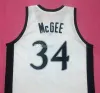 Nevada University Javale McGee 34 White Navy Blue College Retro Basketball Jersey Men's ed Custom Number Name Jerseys