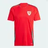 2024 Wales Soccer Jersey 24/25 Home Red Allen Bale Ramsey Shirt National Team James Wilson Brooks Giggs Away Football Uniform