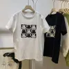 Camiseta de manga curta de algodão puro de coelho bordado para mulheres tendência do Instagram primavera/verão camisa de fundo solta design de grandes dimensões sentido
