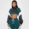 Aangepaste dames crop top hoodie casual dames hoodies sweatshirts usa pullover cropped oversized voor dames