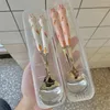 Spoons Fork Ceramic Material Boxed For Easy Storage Cute Decoration To Carry Cutlery Set Tableware Stainless Steel Spoon