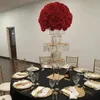 3 pezzi) 90 cm/120 cm fondo tondo Fornitore di matrimoni vaso di fiori acrilico vaso di cristallo alto fiore tromba centrotavola floreale per festa evento 815