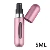 Bouteilles de rangement 5 ml Bottom Perfume Rechargeable Bouteille Liquide Conteneur Cosmetic Dispensateur Appuyez sur la tête Voyage portable