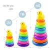 Yuva istifleme oyuncakları bebek montessori oyuncaklar haddeleme topu Rainbow Ring Education Geliştirme Oyunu Track Bulmaca Basketbol Çocuk 24323