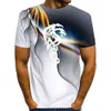 3Dカモフラージュプリント半袖ラウンドネックTシャツメッシュミルクシルク新しいメンズウェア