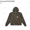 2024 SP5der 555555 Hoodies Erkek Kadınlar Melek Numaralı Puf Baskı Grafik Örümcek Örümcek Web Sweatshirts Street Giyim Üst Giyim Açık Mavi YT6