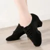 BOTAS OXFORD ZAPATOS FEMAN LATIN DANCE SAPAÇÃO DOMPENHO CRIANÇAS ENCERMULHOS SAPATOS quadrados Sapatos macios para mulheres Ventilação