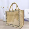 Borse portaoggetti Borsa in lino Borsa in tela resistente Sostituibile decorativa impermeabile Utilità quotidiana per attività regalo fai-da-te