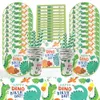 Supplies Dinosaur Tableware Set Happy Birthday Decorations Kids Boy Jungle Safari Party Baby Shower Favors