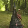 Figurine de sorcière d'Halloween Statue Résine Sculptures de sorcière effrayantes Décoration de jardin pour la maison Patio Cour Pelouse Porche Décoration de jardin 240314