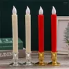 Ljushållare 3/par Holder Base Plastic Candlestick Desktop Decoration Festivals Electronic Candles Home Decor