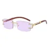 2 Stück Mode-Luxus-Designer-Sonnenbrille New Kajia mit rahmenlosem und geschliffenem Design mit Diamanteinlage, vielseitige und modische dekorative Brille, Sonnenbrille st