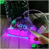 Décorations de Noël Acrylique Glowing Arbre Suspendu Colorf Glitter Ornements personnalisés Drop Livraison Maison Jardin Fête Fête Fournitures Otrv8