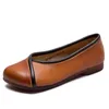 Casual Schoenen Birkuir Retro Loafers Flats Vrouwen Vierkante Neus Echt Leer Vrouwelijke Slip Op Chinese Stijl Zachte Boot Dames