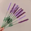 Dekorativa blommor 5st DIY Woven Lavender Crochet Sticking Arrangement Fake Plant Färdig Bouquet Romantic Valentine's Day Gifts