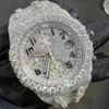 Orologio meccanico hip-hop con orologio con diamanti Moissanite VVS ghiacciato personalizzato di lusso per uomo donna con certificazione GRA