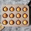 Molde de cozimento de bolo de castanha 3D antiaderente Madeleine Muffin Bakeware Pão Moldes de biscoito Sobremesa Decoração Ferramentas Acessórios 240321