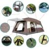 Палатки и навесы Очень большая палатка на 10–12 человек (B) Семейная каюта Палатки с 2 комнатами, прямыми стенками, 3 дверями и 3 окнами с сеткой 240322