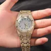 Montre de luxe personnalisée pour hommes, automatique, vvs moissanite, certifiée GRA VVS D Moissanite, étincelante, 2023